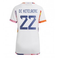 Fotballdrakt Dame Belgia Charles De Ketelaere #22 Bortedrakt VM 2022 Kortermet
